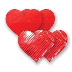 Bristols Six: Nippies Moulin Heart – Red Sequin & Velvet – Size C